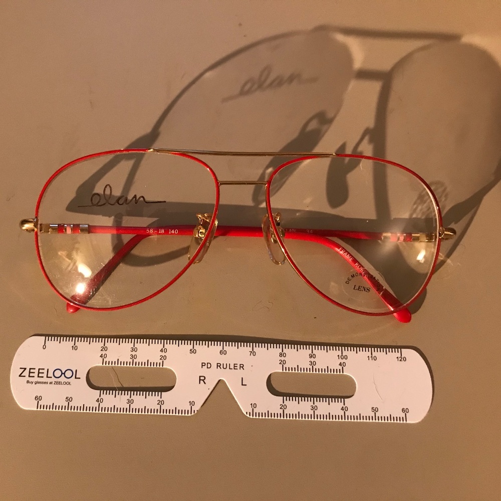 Elan 1980s Aviators in red